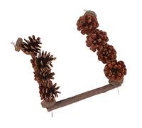 Jeanoko Swing Toy Pine Cone Fun Accessory for Small Birds Like Conures and Cockatiels Made of Safe Materials 24x20cm