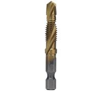 Jeanoko Tap Drill Bits Coated High Speed Steel Combination Tapping Bit for Wood 1 Piece (M8)