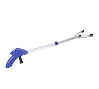 Jeanoko 【Title】Garbage Picker, Aluminum Alloy Folding Trash Grabber 31.5in Extended Get, Locking Clamp, Red or Blue Handle, for Garden Yard Market Home Hotel Waste Pickup (Blue Handle)