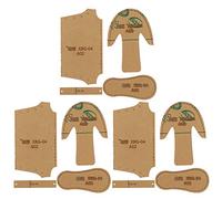 Jeanoko Transparent Acrylic Mini Shoes Boots Mold for DIY Leather Patterns Stencil, Durable Shoe Ornaments Templates for Crafters