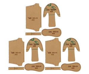 Jeanoko Transparent Acrylic Mini Shoes Boots Mold for DIY Leather Patterns Stencil, Durable Shoe Ornaments Templates for Crafters