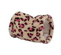 Jeanoko Warm Hamster Tunnel Toy for Small Animals Soft Plush Hideaway for Rats Ferrets Guinea Pigs - 17cm Long (Single pass)