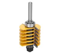 Jeanoko Woodworking Milling Cutter Anti-Backlash Finger Joint Router Bit Industrial-Grade Yellow Tungsten Steel for Woodworking Enthusiasts 0.8mm Shank
