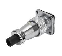 Jeanoko WS16 Aviation Plug Socket Connector for Electric Power, Durable Multi- Design for Industrial Use, Zinc Alloy, 1 X Plug, 1 X Socket