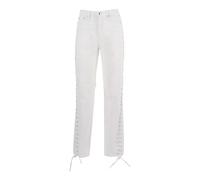 Jeans allacciati - female - ROTATE Birger Christensen - Straight Fit Jeans - White - W26 - Jeans W26