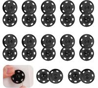Jeans Buttons Metal Replacement Black 12pc, 21mm Heavy Duty Brass Snap Fasteners Press Studs, Rustproof Sew-On Snaps for Jeans Repair, Jackets, Bags, Shoes & Outdoor Gear Accessories