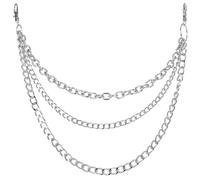 Jeans Chains Trouser Chain Men's Gothic Trouser Chain Metal Chain for Trousers Stainless Steel Trousers Chain Multilayer Trousers Chain Jeans Chain with Lobster Clasps for Purse Bag Jewellery