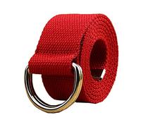 Jeans Double Ring D-button Canvas Casual Belt Women's and Men's Extended Belt 3.8 cm Width, 160cm