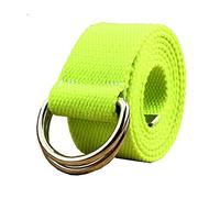 Jeans Double Ring D-button Canvas Casual Belt Women's and Men's Extended Belt 3.8 cm Width, 160cm