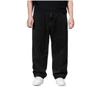 Jeans for Men UK Baggy Jean Straight Wide Leg Denim Pants Smart Casual Loose Fit Bottoms Plain Colour Trousers with Pockets Outside Hiking Walking Trouser All Waist 10-26