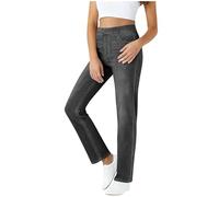 Jeans for Women Slim Fit Straight Leg Denim Pants Pull on Stretchy High Waisted Jeans Ladies Skinny Full Length Trousers with Pockets Casual Office Work Daily Wear
