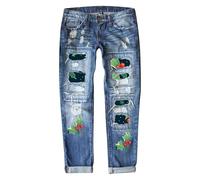 Jeans for Women UK Bootcut Elastic Waist Trousers for Women Ladies Black Trousers Size 16 Womens Pants Boho Womens Two Piece Outfits Jeans White Linen Scoop Neck Ruched Slit