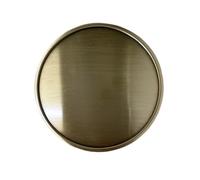 JEAN'S FRIEND Antique Bronze Plated Total Flat Round Custom Blank Belt Buckle for Engraving, Antique Silver, Large
