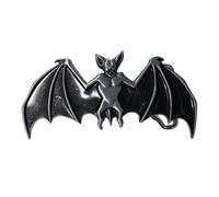 JEAN'S FRIEND Antique Brushed Silver Devil Evil Dark Angel Bat Wildlife Belt Buckle, Bright Silver, Large