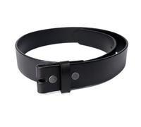JEAN'S FRIEND Brass Snap On Solid Genuine Leather Belt Without Buckle Multi Color and Length Size Choices, Dark Coffee Color, 110-120 cm/XXL