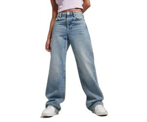 Jeans large organic cotton woman Superdry Blue 30x32