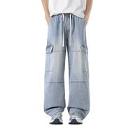 Jeans Men Loose Fit,Classic Denim Jeans Comfortable Five Pocket Design Straight Leg Trousers For Everyday Casual Wear Durable Blend Fabric With Modern Fit And Versatile Style