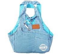 Jeans Pet Carriers Portable Breathable Foldable Bag Carrier Bags Outgoing Travel Pet Handbag With Buckle Carriers Bag For Bike Small Cats Dogs Backpacks For Large Dogs