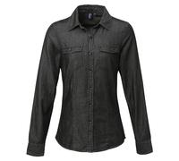 Jeans Stitch Long Sleeve Denim Shirt Premier True Black L