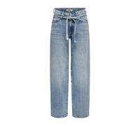 Jeans with Belt and Pockets - female - ONLY - Wide Jeans - Blue - W26 L32 - Jeans W26 L32