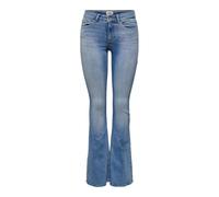 ONLY Women's ONLBLUSH Life MID Flared DNM TAI467 NOOS Jeans, Light Blue Denim, M/34