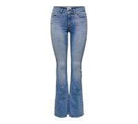 ONLY Women's ONLBLUSH Life MID Flared DNM TAI467 NOOS Jeans, Light Blue Denim, S/34