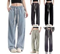 Jeans Women's Baggy Jeans High Waist Wide Leg Denim Trousers Large Sizes Stretch Denim Trousers Hihop Jogging Bottoms Y2K Jeans Oversized Casual Trousers Loose Sweatpants Teenager Girls Streetwear