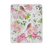 jeansame Bed Blanket Throw Blanket Rose Peony Robin Birds Floral Flowers Spring Blankets Velvet Microfibre for Sofa Bed Nap Women Men Boys Girls Kids 127cm x 152cm