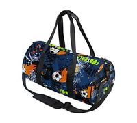 jeansame Vintage Football Soccer Games Sports Gym Bag Travel Sports Duffel Bags Tote Holdall Bag for Women Men Kid Boy Girl