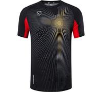 jeansian Boy's Active Sport Short Sleeve Breathable T-Shirts Tees Tops LBS702 Black XL