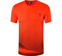jeansian Boy's Active Sport Short Sleeve Breathable T-Shirts Tees Tops LBS711 Orange M