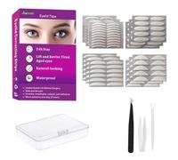 Jeanssar Natural Invisible Single Side Eyelid Tape Stickers(940Pcs,4styles), Double Eyelid Tape for Hooded Eyes Invisible, Instant Eye Lift Without Surgery, Perfect for Uneven Mono-Eyelids