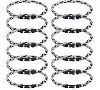 JEANUE 12Pack Baseball Necklaces for Boys, 18inches Braided Rope Tornado Titanium Sports Necklaces, Ideal for Baseball Team Gifts, Party Favors, Baseball Accessories Drip,Multi-Color, 18inch, Nylon