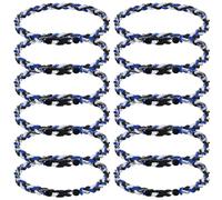 JEANUE 12Pack Baseball Necklaces for Boys, 18inches Braided Rope Tornado Titanium Sports Necklaces, Ideal for Baseball Team Gifts, Party Favors, Baseball Accessories Drip，Multi-Color, 18inch, Nylon