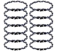 JEANUE 12Pack Baseball Necklaces for Boys, 18inches Braided Rope Tornado Titanium Sports Necklaces, Ideal for Baseball Team Gifts, Party Favors, Baseball Accessories Drip,Multi-Color, 18inch, Nylon
