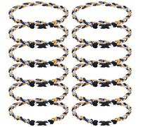 JEANUE 12Pack Baseball Necklaces for Boys, 18inches Braided Rope Tornado Titanium Sports Necklaces, Ideal for Baseball Team Gifts, Party Favors, Baseball Accessories Drip,Multi-Color, 18inch, Nylon