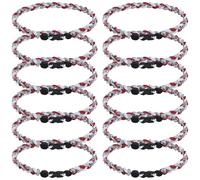 JEANUE 12Pack Baseball Necklaces for Boys, 18inches Braided Rope Tornado Titanium Sports Necklaces, Ideal for Baseball Team Gifts, Party Favors, Baseball Accessories Drip,Multi-Color, 18inch, Nylon
