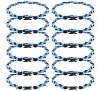 JEANUE 12Pack Baseball Necklaces for Boys, 18inches Braided Rope Tornado Titanium Sports Necklaces, Ideal for Baseball Team Gifts, Party Favors, Baseball Accessories Drip,Multi-Color, 18inch, Nylon