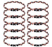 JEANUE 12Pack Baseball Necklaces for Boys, 18inches Braided Rope Tornado Titanium Sports Necklaces, Ideal for Baseball Team Gifts, Party Favors, Baseball Accessories Drip,Multi-Color, 18inch, Nylon