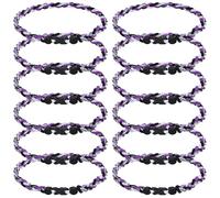 JEANUE 12Pack Baseball Necklaces for Boys, 18inches Braided Rope Tornado Titanium Sports Necklaces, Ideal for Baseball Team Gifts, Party Favors, Baseball Accessories Drip,Multi-Color, 18inch, Nylon