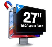 JEAPKA 2 Pack Hidden Design Magnetic Computer Privacy Screen Filter 27 inch for Frameless Monitor 16:9 Widescreen, Removable Anti Blue Light Privacy Shield, Anti-Glare Protector
