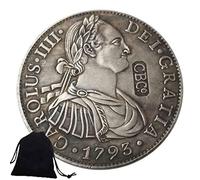 Jearls 1793 Great United Kingdom Old Coin - British Scottish Shillings Coins - Hand Carved Commemorative UK Coin - Nickel Gift for Friends+KaiKBax Gift Bag Favorite gift