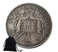 Jearls 1874 Historical Napoleon Emperor French Coins- Europe Old Coins- Challenge Coin Uncirculated Commemorative Coin + KaiKBax Gift Bag Favorite gift