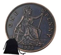 Jearls 1933 UK England 1 Penny George Great Britain Coin Shilling Coin-UK Old Coin-Commemorative Coin-Great England Coins-Discover History of UK Coins Favorite gift