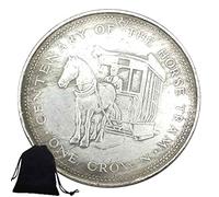 Jearls 1976 British Nickel Old Coin- British Crown Wales Old Coins - Challenge Coins Good Luck Commemorative Coin - History of UK Coins+ KaiKBax Gift Bag Favorite gift