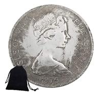 Jearls 1976 United Kingdom British Elizabeth II Queen Coins World coins- Great British Coin-Crown England UK Old Coin - Funny Commemorative UK Coins Favorite gift