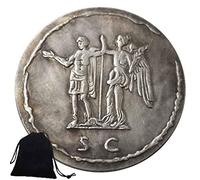 Jearls Good Luck Roman Coins Greek Roman Empire Old Coin Funny Challenge Coins -Good Nickel Commemorative Old Coin-Carved Art for Friends+KaiKBax Bag Favorite gift