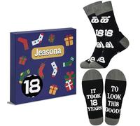 Jeasona 18th Birthday Socks - Unusual Gifts for Boys, Him, Nephew, Son, Grandson, Brother - Funny Keepsake Present Ideas