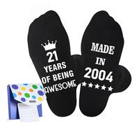 Jeasona 21st Birthday Gifts for Him Keepsake Gift for 21 Year Old Man Funny Socks Size 9-11