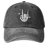 Jeasona Skeleton Halloween Hat for Men Goth Gothic Gifts Skull Horror Emo Heavy Metal Stuff